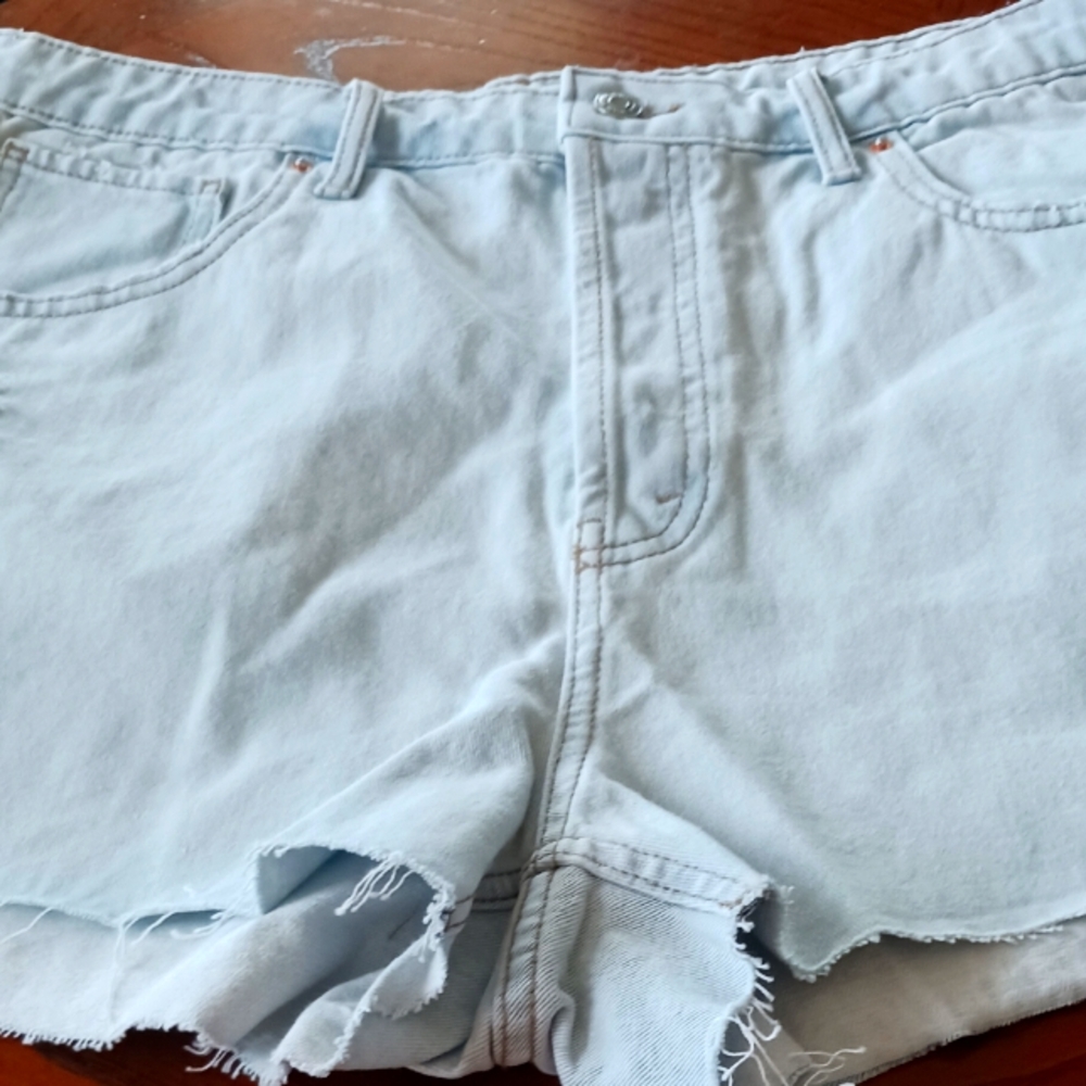 Light Blue Distressed Shorts